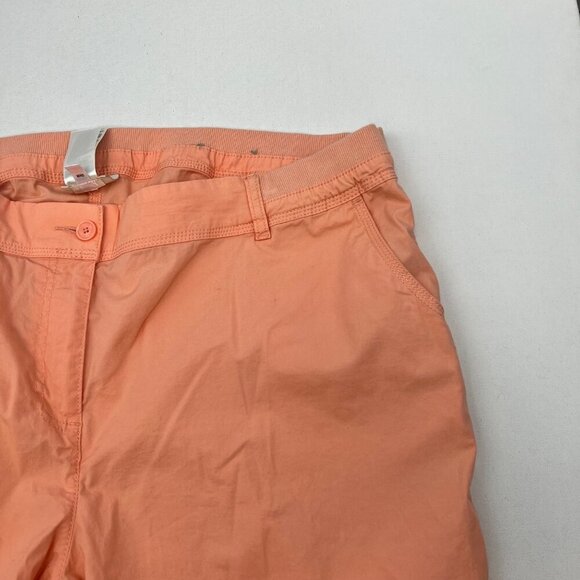 Chico’s Women’s Cropped Pants Orange Sherbet Size XXL Pockets - Picture 3 of 9